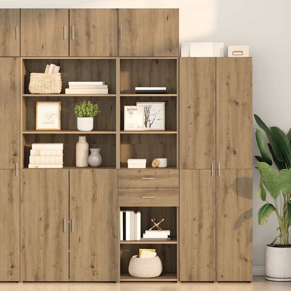 vidaXL Highboard Artisan Egetr&aelig; 50 x 42,5 x 185 cm Konstrueret tr&aelig;