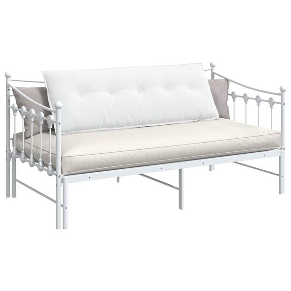 vidaXL Rygpude Hvid 140 x 19 x 50 cm Stof