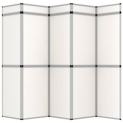 vidaXL 15-panels udstillingsvæg foldbar 302x200 cm hvid