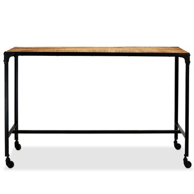 vidaXL spisebord i massivt mangotræ og stål 120 x 60 x 76 cm
