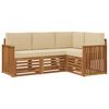 vidaXL Udend&oslash;rs sofagruppe 4 stk. Naturlig og Beige Polyester