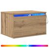 vidaXL V&aelig;gmonteret natbord Artisan Egetr&aelig; 50 x 36 x 30 cm