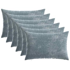 vidaXL Pudebetr&aelig;k 6 stk. HEERLEN Lysebl&aring; 30 x 50 cm Chenille Stof