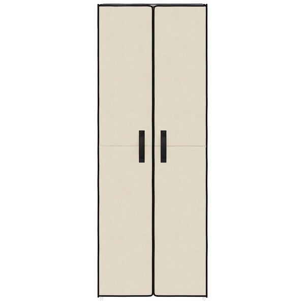 vidaXL skoskab 60x30x166 stof cremefarvet