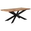 vidaXL spisebord 180 x 90 x 76 cm massivt ru mangotr&aelig;