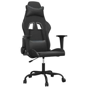 vidaXL gamingstol med massagefunktion kunstl&aelig;der sort