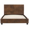 vidaXL sengestel 90x200 cm imiteret ruskind brun