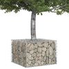 vidaXL Gabion h&oslash;jbed S&oslash;lv 60 x 60 x 40 cm Galvaniseret st&aring;l