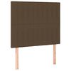 vidaXL sengegavl m&oslash;rkebrun 80x5x118/128 cm stof