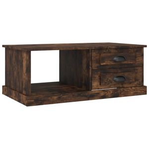 vidaXL sofabord 90x50x35 cm konstrueret tr&aelig; r&oslash;get egetr&aelig;sfarve