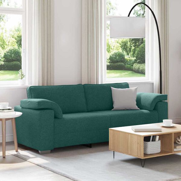 vidaXL Sofa Mørkegrøn 219 x 77 x 82 cm Stof