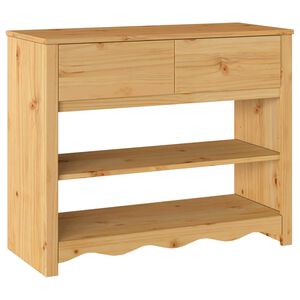 vidaXL Konsolbord med skuffe Drammen Egetr&aelig;sfarvet 89,5 x 37 x 73 cm