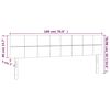 vidaXL sengegavle 180x5x78/88 cm fl&oslash;jl m&oslash;rkegr&oslash;n