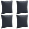 vidaXL Rygpude PUTTEN 4 stk. 100% polyester M&oslash;rk bl&aring; 40 x 40 x 15 cm