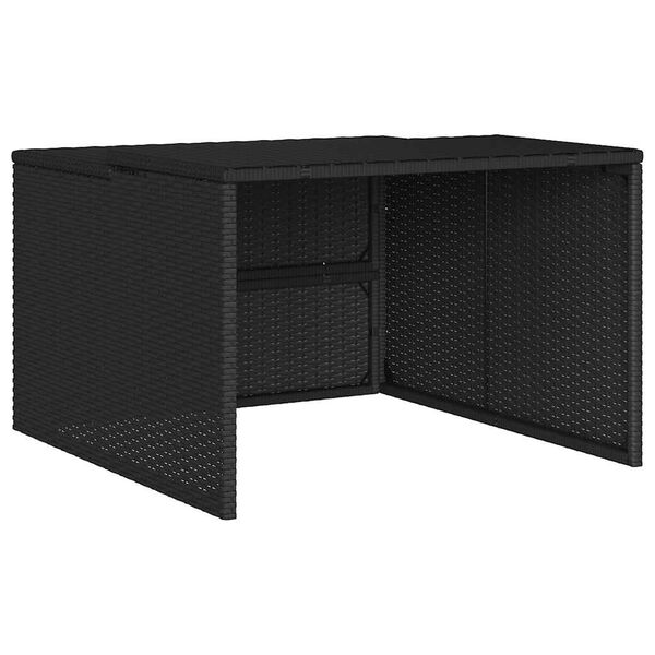 vidaXL garage til robotpl&aelig;neklipper 86x90x52/57 cm polyrattan sort