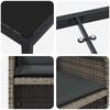 vidaXL Have Spisebordss&aelig;t med pude 9 pcs Gr&aring; polyrattan