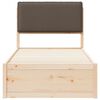 vidaXL Sengestel med Polstret Hovedgavl Gr&aring;brun 80 x 200 cm