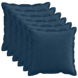 vidaXL Pudebetr&aelig;k 6 stk. HOUTEN M&oslash;rkebl&aring; 30 x 30 cm cordfl&oslash;jl