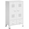 vidaXL industrielt kl&aelig;deskab 67x35x107 cm st&aring;l hvid