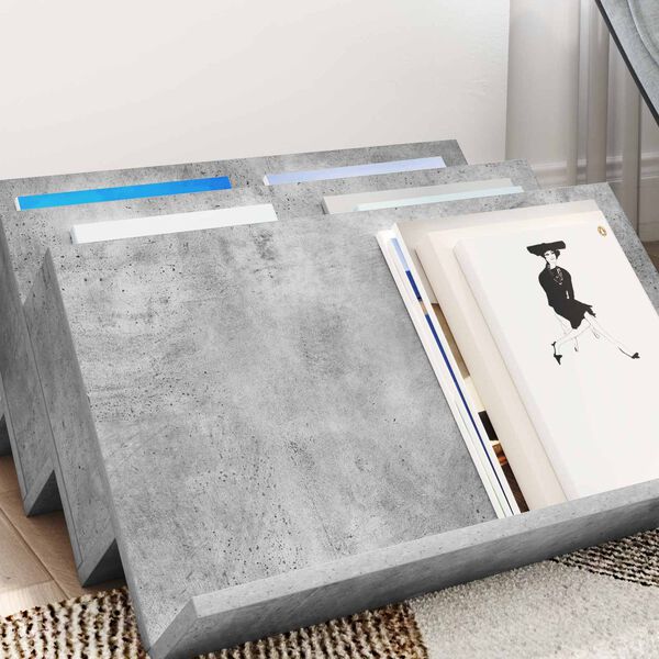 vidaXL Magasin Rack Beton Gr&aring; 65 x 53 x 28,5 cm Konstrueret tr&aelig;