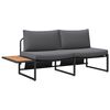 vidaXL Havemøbelsofa med pude Brun 200.5 x 70 x 85.5 cm Metal