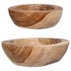 vidaXL Frugtsk&aring;l JEPARA 2 stk. Teakbrun Massiv Teaktr&aelig;