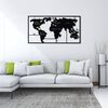 Homemania v&aelig;gdekoration World Map 90x55 cm metal sort