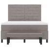 vidaXL Box spring seng med madras Gr&aring;brun 140 x 190 cm Stof