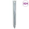 vidaXL teltpl&oslash;kker 24 stk. 17 cm &Oslash;20 mm galvaniseret st&aring;l