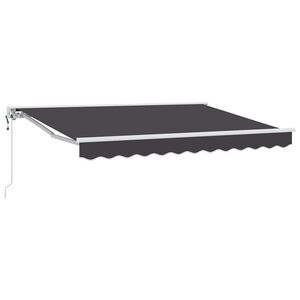 vidaXL Markiseramme Antracit 250 x 200 cm Polyester med PU bel&aelig;gning