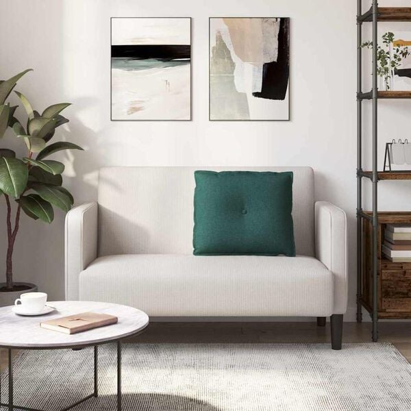 vidaXL Rygpude M&oslash;rkegr&oslash;n 60 x 19 x 50 cm Stof