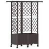 vidaXL H&aelig;vet Bed med Trellis og Tag Brun 124 x 40 x 142 cm PP