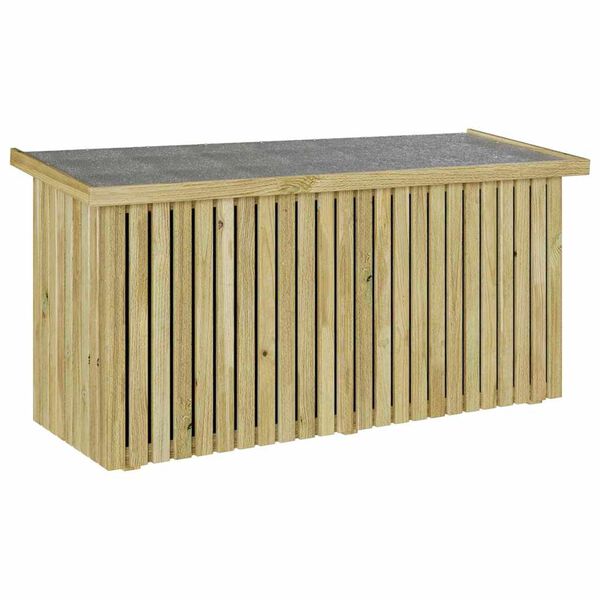 vidaXL Have Opbevaringskasse Naturfarvet 119 x 44 x 58,5 cm