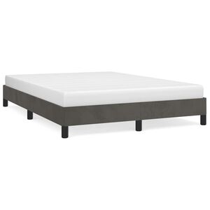 vidaXL Sengeramme uden madras M&oslash;rkegr&aring; 140x200 cm Fl&oslash;jl