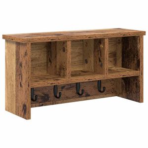 vidaXL V&aelig;gmonteret Jakkeholder V&aelig;gmonteret Gammelt tr&aelig; 50 x 16 x 26 cm