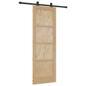 vidaXL Skyded&oslash;r ORKDAL 73,5 x 211 cm Massivt fyrretr&aelig; Naturfarvet