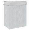 vidaXL vasket&oslash;jskurv med l&aring;g 46x33x60 cm polyrattan hvid