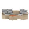 vidaXL Sofa S&aelig;t 6 stk. 4-personers Beige og lys gr&aring;