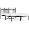 vidaXL sengeramme med sengegavl 140x190 cm metal sort