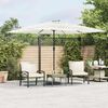 vidaXL haveparasol med stålstang 290x290x238 cm hvid