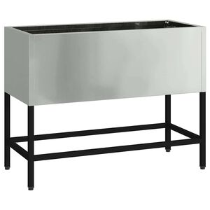 vidaXL H&aelig;vet haveplante S&oslash;lv 60 x 26 x 45 cm Galvaniseret st&aring;l