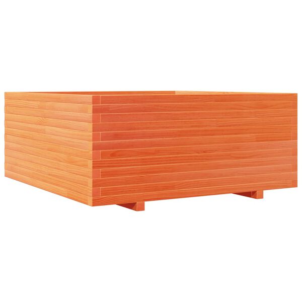 vidaXL plantekasse 110x110x49,5 cm massivt fyrretr&aelig; gyldenbrun