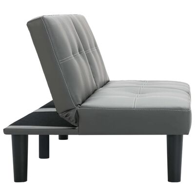 vidaXL 2-personers sofa kunstlæder grå