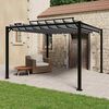 vidaXL pavillon med lameltag 3x3 m aluminium og stof antracitgr&aring;