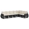 vidaXL Havesofa S&aelig;t 7 stk. Sort og Cremehvid polyrattan