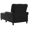 vidaXL Chaise Lounge med pude Sort 91 x 157 x 91 cm Fløjl
