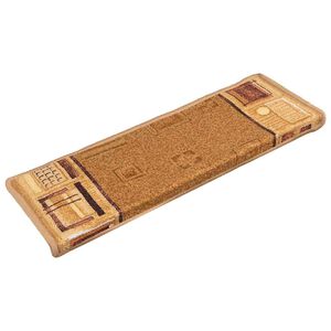 vidaXL 15 stk. trappem&aring;tter 65x21x4 cm selvkl&aelig;bende beige