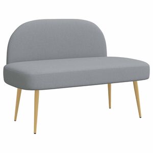 vidaXL Polstret b&aelig;nk med ryg Lysegr&aring; 110 x 60 x 76 cm Polyester