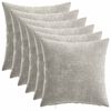 vidaXL Pudebetr&aelig;k 6 stk. HEERLEN Lysegr&aring; 30 x 30 cm Chenille Stof