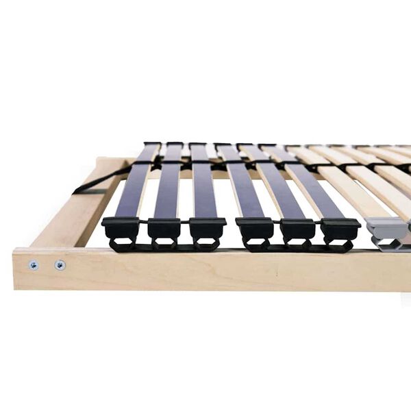 vidaXL Lamelbund Brun 100 x 190 cm Massivt bøgetræ